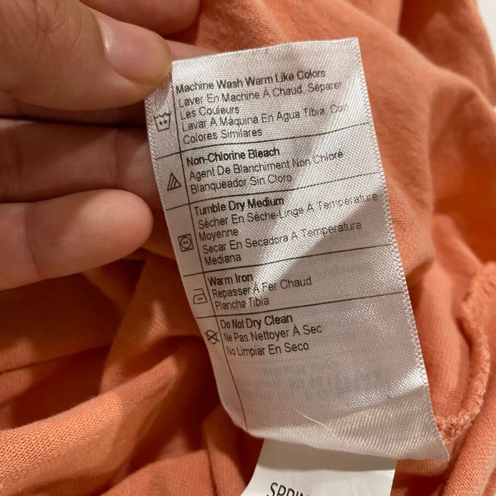 Carhartt Pocket T-Shirt 2X Loose Fit Orange Workwear Logo Tee Mens - Picture 9 of 9